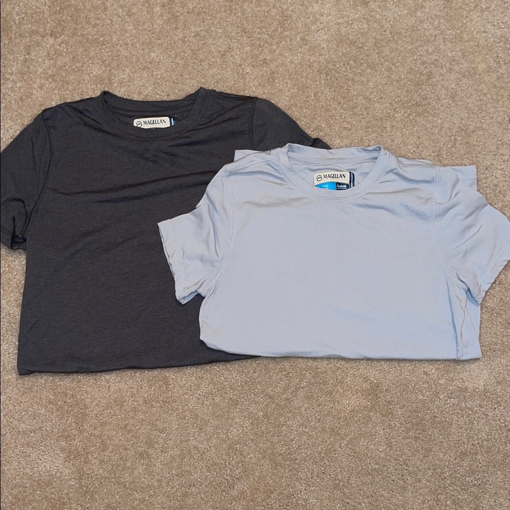 Magellan Outdoors Kids' Charcoal and Sky Blue Tees
